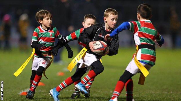 Young rugby players